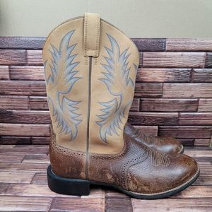 Ariat Heritage Stockman Leather Cowboy Work Boots Size 11D